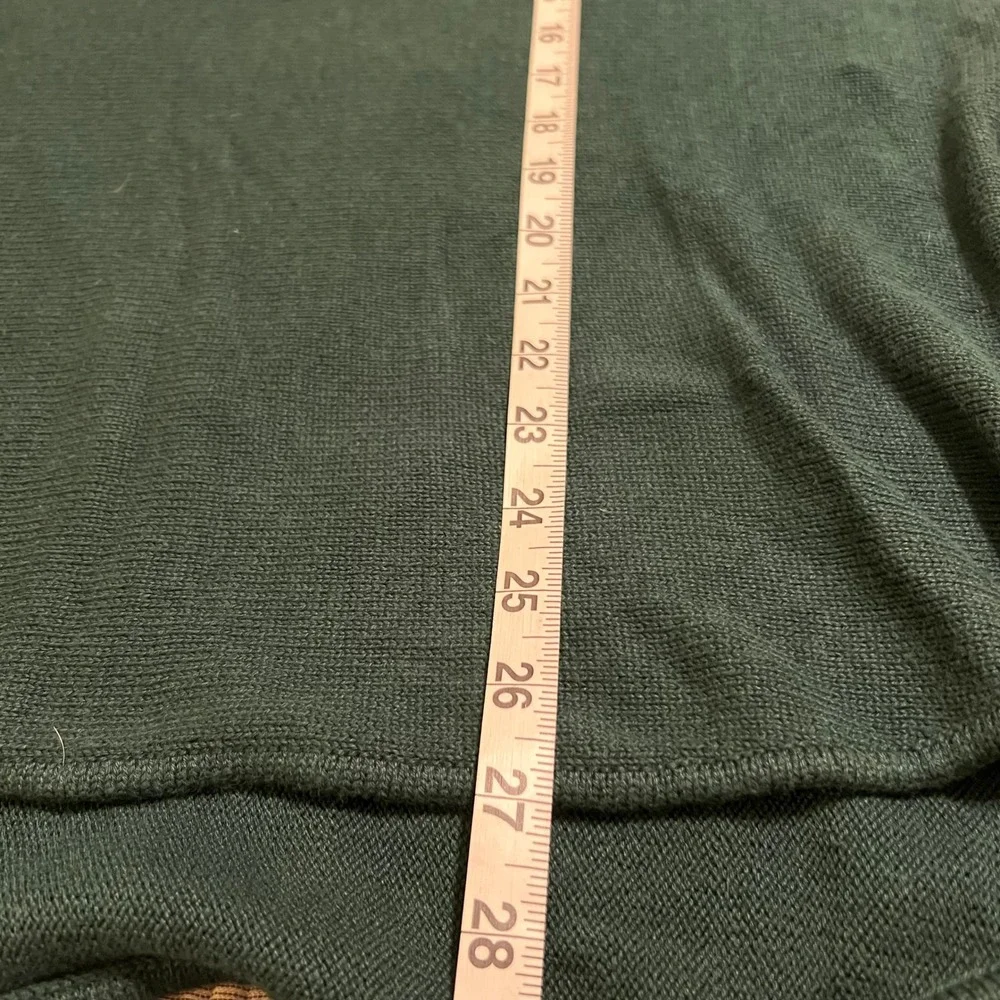 MICHAEL KORS Women's Green Ribbed Knit Gold Zipper Detail Sweater‎ Top Size L
